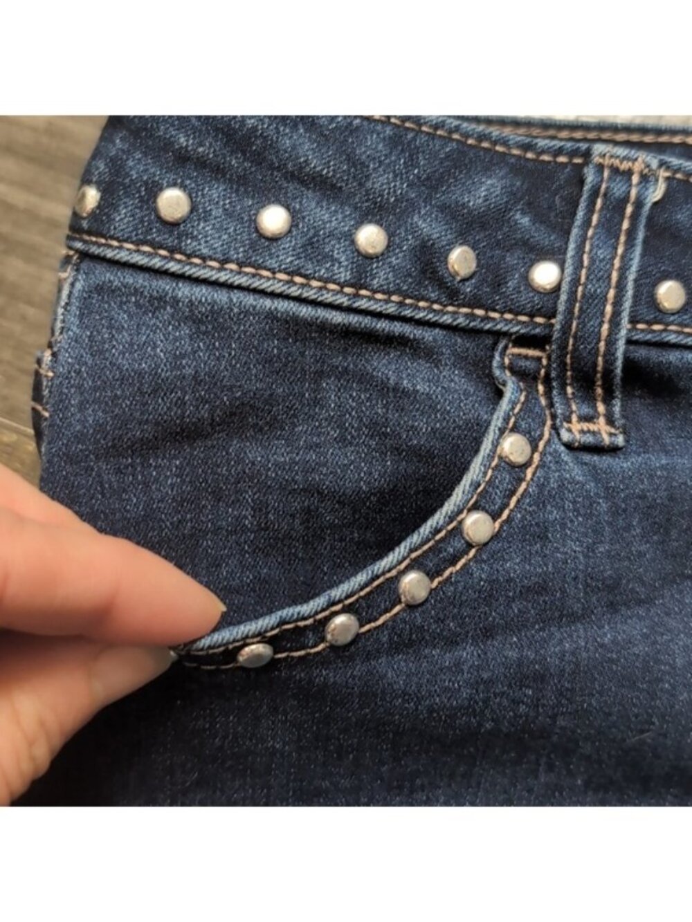 Justice Girls Size 10 Denim Jean Skirt Skort Snap Closure Cut Off Bue Jean - Picture 5 of 13